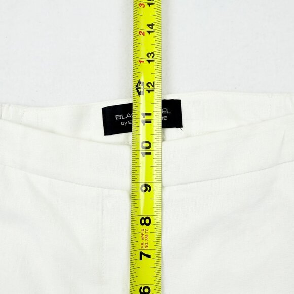 Black Label by Evan-Picone Women's Linen Blend Natural White Crop Pants Sz 6 NWT - Picture 9 of 11